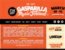 Tablet Screenshot of gasparillamusic.com